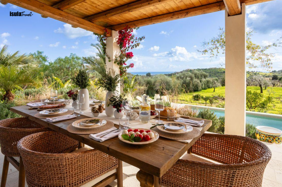 family villas Sicily sea view and pool