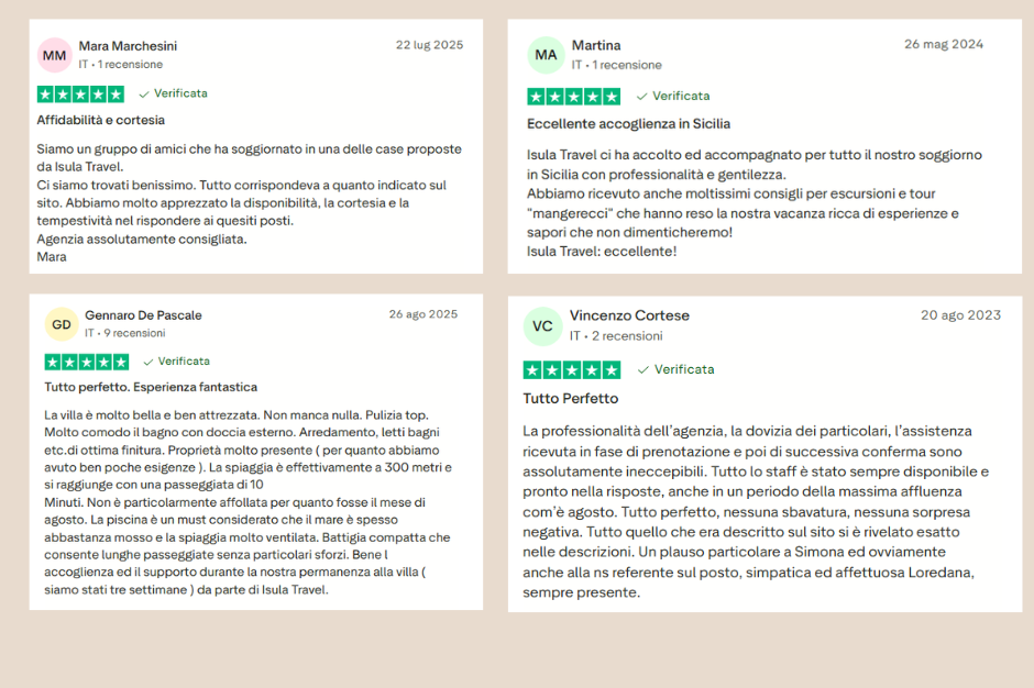 recensioni ville in affitto isulatravel